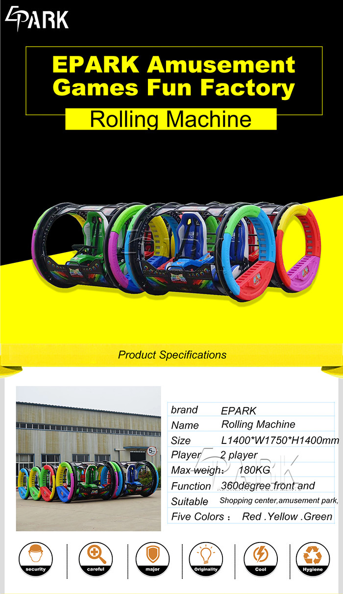 48V / 20A Rolling Car Game Machine With Seats In Playground And Amusement Center