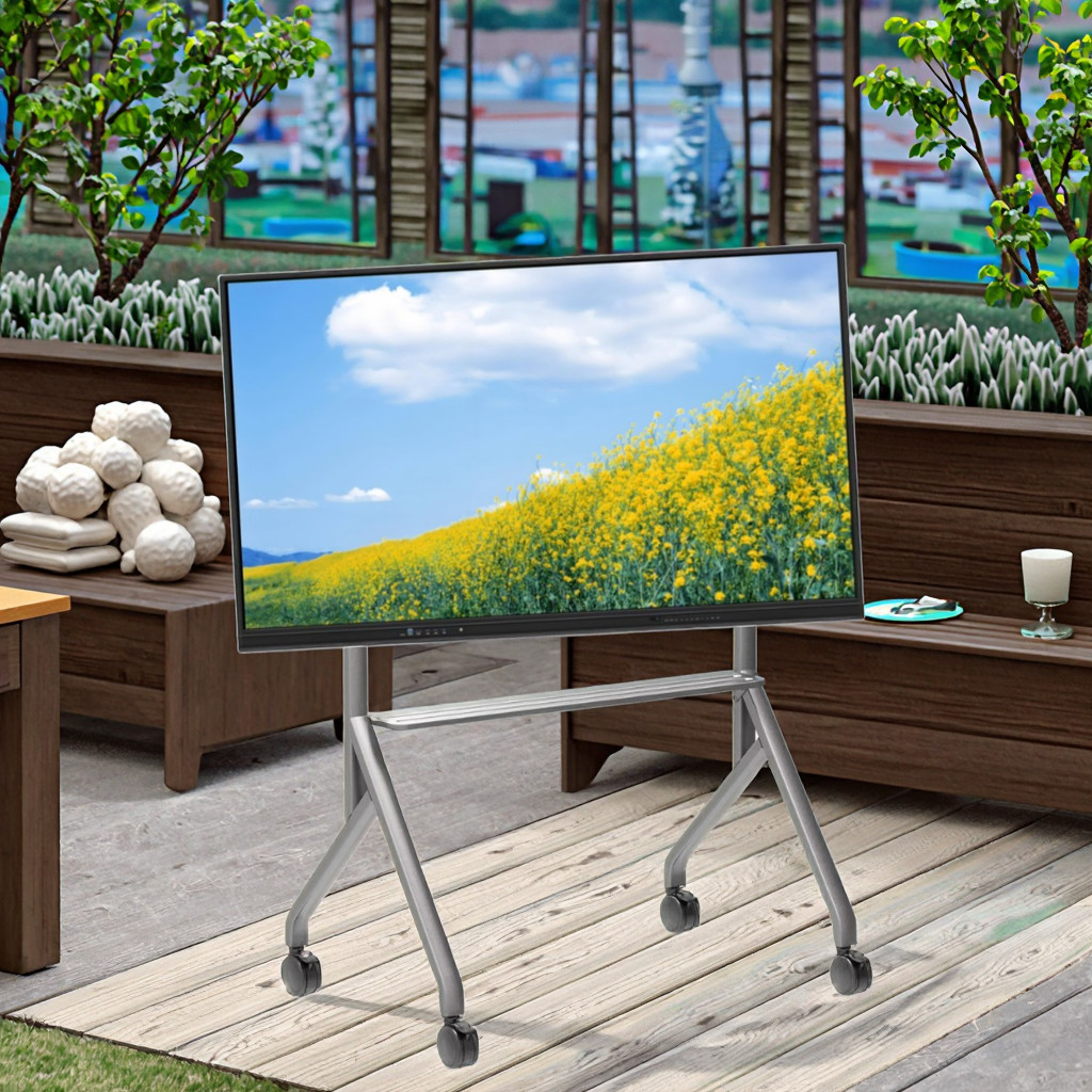 New Arrive Interactive Whiteboard Stand Movable 42 To 75 Inch TV Monitor Lifting Mobile Stand Max Bearing 60KGS Powerfull Wheels Easy Move For
