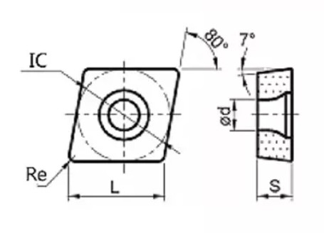 CCGT060202 CNC Lathe Machine Cutting Tools Internal Blade Cutter Tungsten Carbide Tip Insert