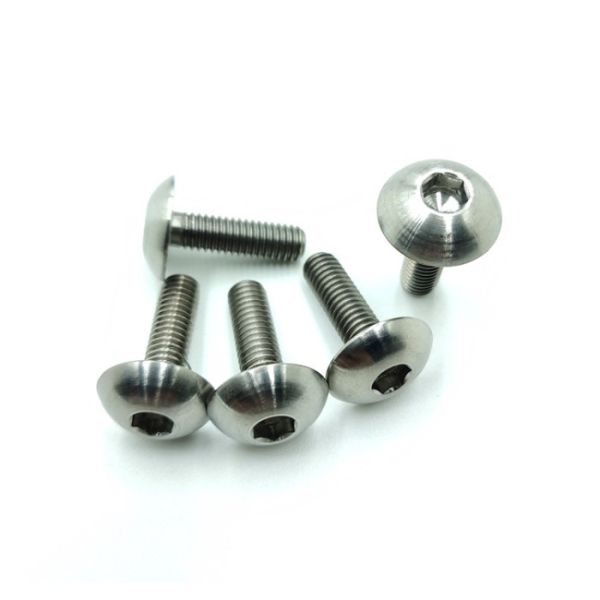 ISO7380 M3x6 Round Head Titanium Bolt / Screw For Bicycle