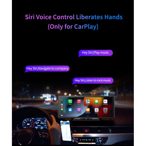 4K 10.26" Car DVR Android Carplay Dashboard Auto ADAS WiFi Dash Cam