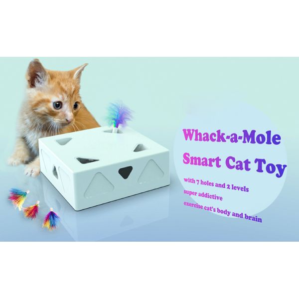 2024 Rechargeable Cat Toy Training Interactive Electric Intelligent Cat Maze Boxs Feather Box Toy with Automatic Function