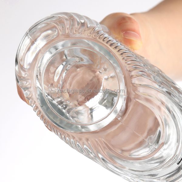 Empty Glass Bottle for Vodka Whisky Liquor 750ml Capacity Square Round Shape