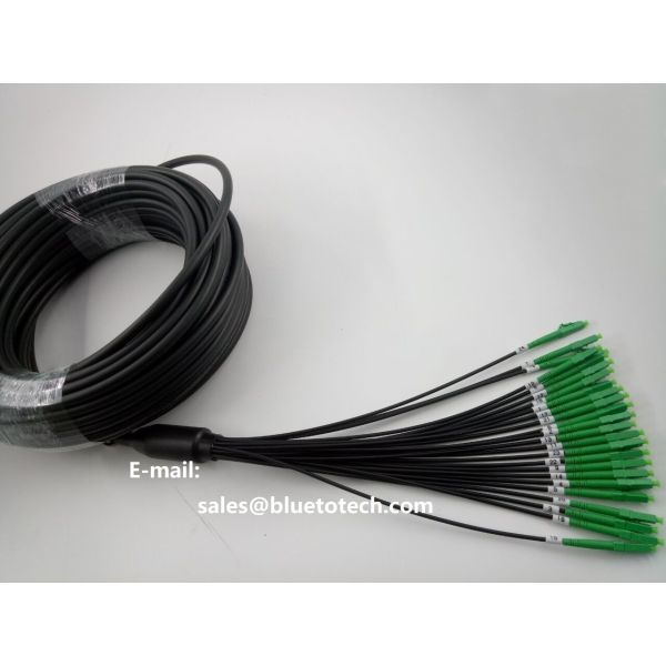 Flexbile Fiber Optic Patch Cord LC Uniboot Armoured Optical Fiber Cable 12 Core