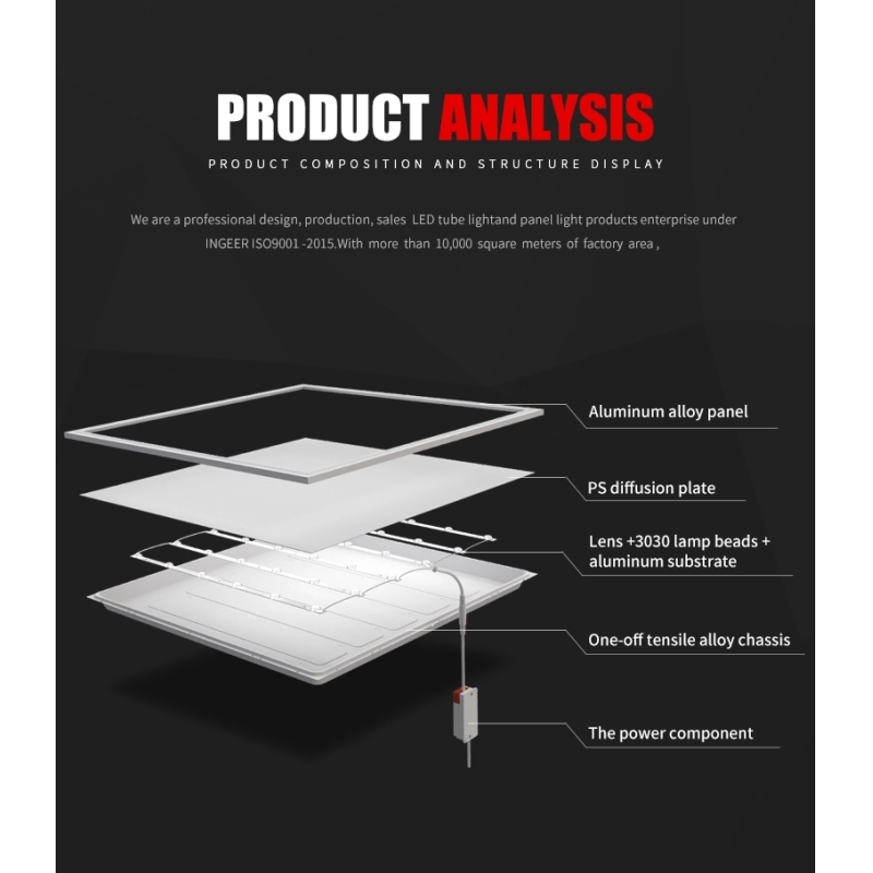 Eco Friendly 48W 3000x12000 LED Backlight Panel Without Yellowing