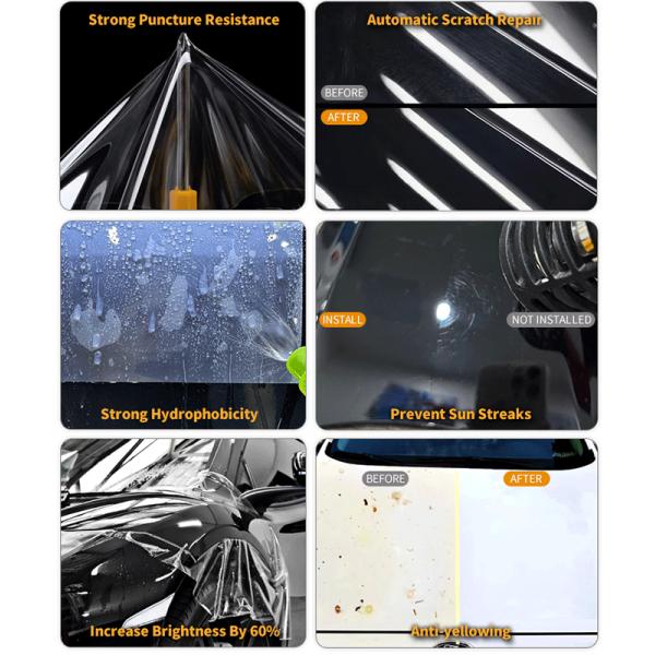 High Glossy Anti Yellowing Self Healing TPU PPF Film PPF Paint Protection Film