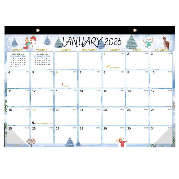 Custom Monthly View Layout Personalized Calendar Printing on Glossy Paper Type