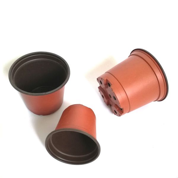 Quality competitive price high-quality hydroponic fresh flower pot pp double color plastic flower pot for sale