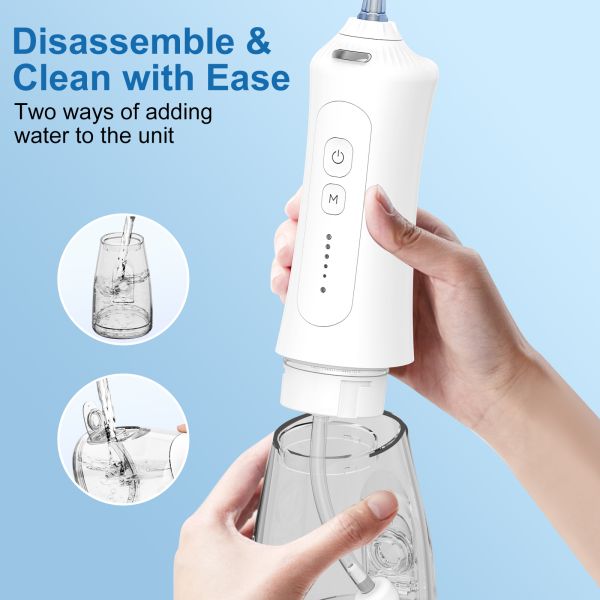 IPX7 Grade 5 Modes Portable Water Flosser Oral Irrigator Teeth Cleaning Cordless Water Flosser