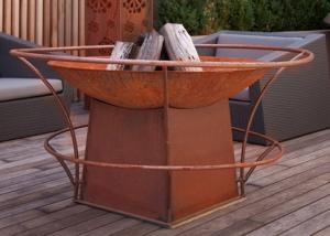 China Forging Technique Large Fire Pit Bowl , Corten Steel Outdoor Fire Bowls on sale
