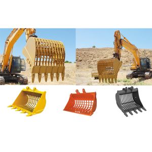 China CAT HITACHI KOMATSU Excavator Sieve Bucket Excavator Attachments on sale