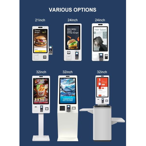 32 Inch Restaurant Electronic Self Ordering Machine Sef - Service Bill Payment Kiosk