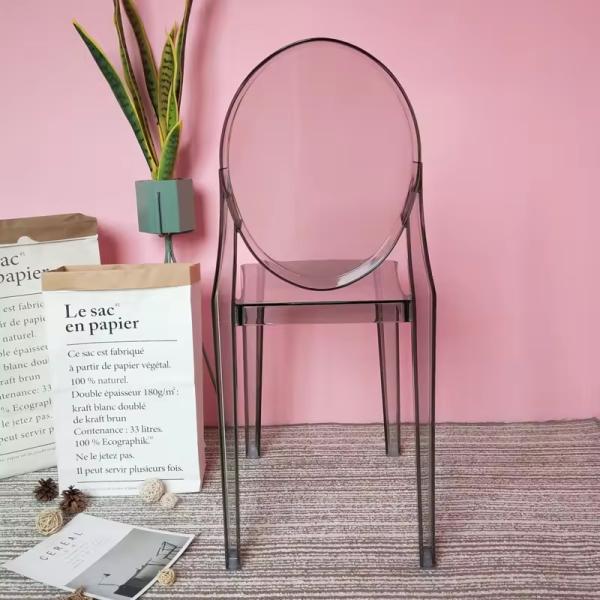 Colourful Pink Chiavari Chairs Polycarbonate Stackable Chiavari Chairs