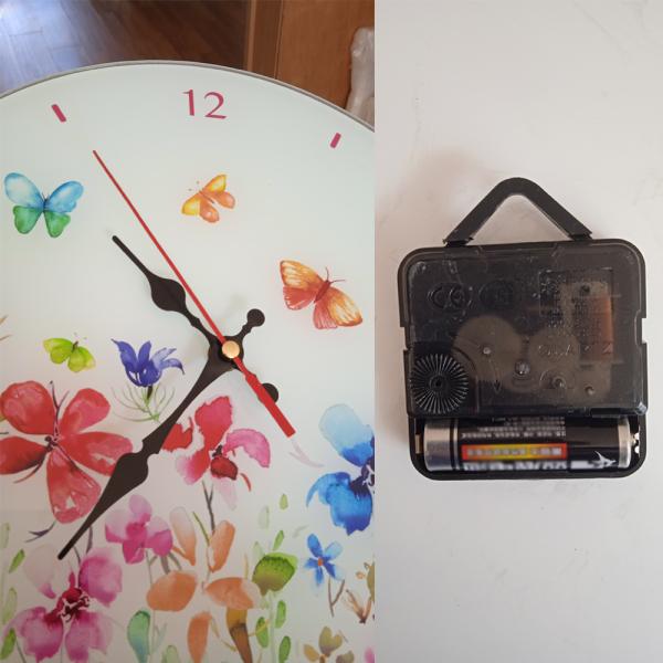 Decorative Custom Small Decor Decoration Bedroom UV Clock Glass Wall Large Sublimation Everyday