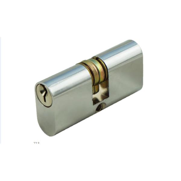 Brass Oval Profile Mortice Lock Cylinder Split Cam Satin Chrome Commercial
