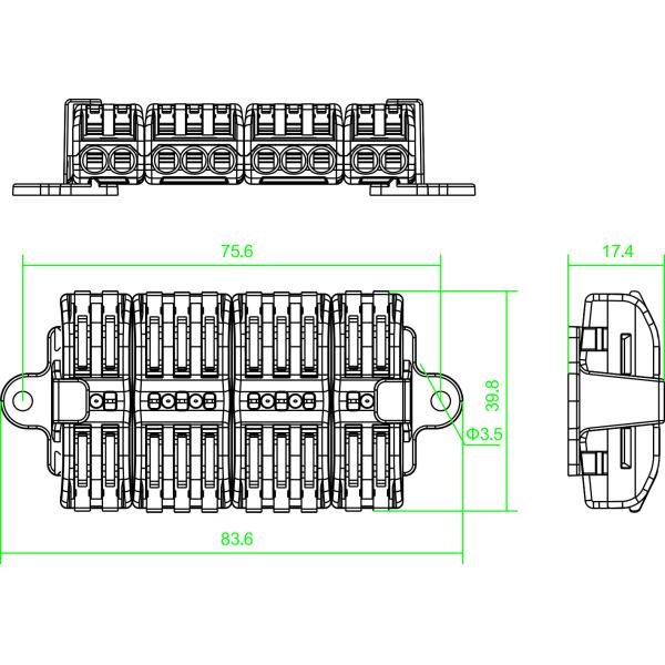 Fast Wiring 9mm Plastic Terminal Block Without Screws