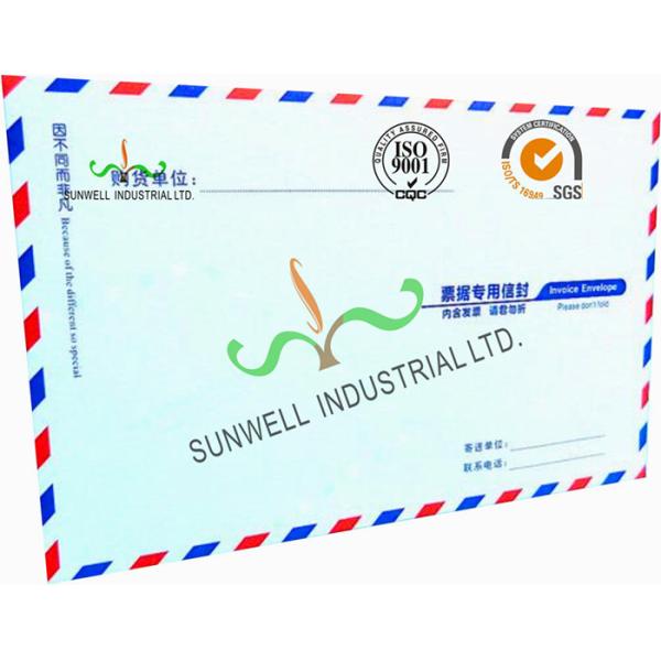 Standard Size Kraft Paper Custom Printed Envelopes With UPC Barcode Printing Edge