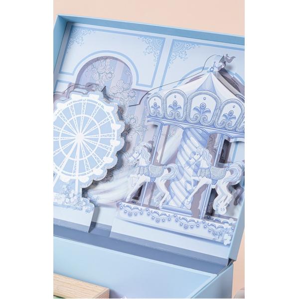 Cosmetics Cardboard Gift Packaging Boxes 3D Pattern Pantone Color