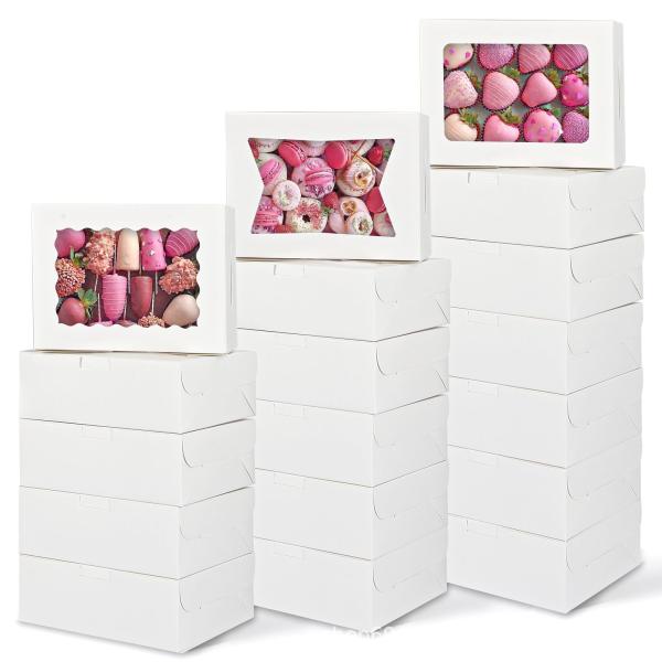 Custom Window Bakery Gift Box for Cookies Macarons Donuts