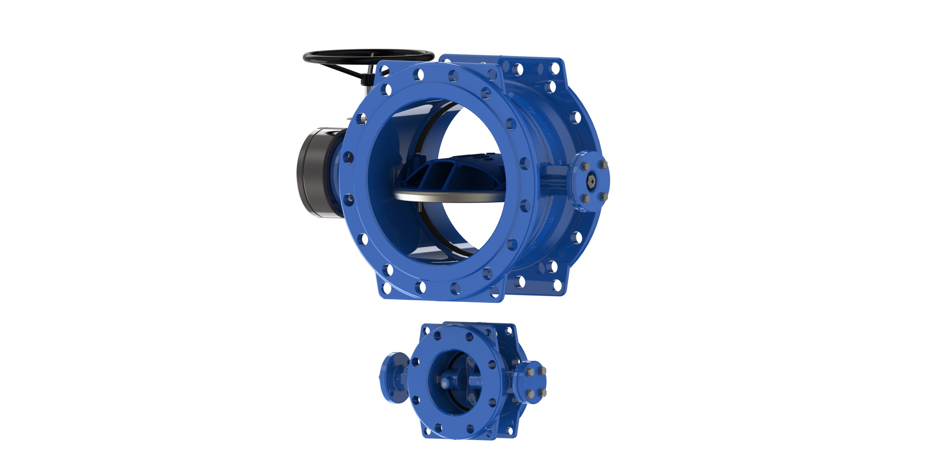 Buy cheap Rubber Seat Double Flanged Butterfly Valve Eccentric Carbon Steel Base product