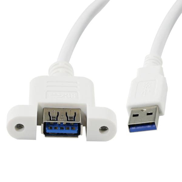 USB 3.0 Panel Mount Extension Cable Male to Female 3ft 4ft 5ft