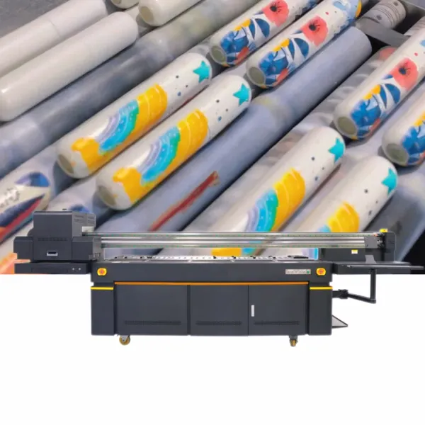High Speed Cylindrical UV Printer Round Bottle Printing Machine / Thermos Mug Cup / Conical Cup Printer