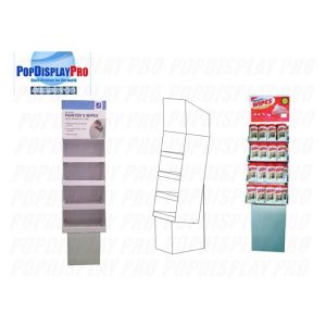 Buy cheap Temporary Card Cardboard Floor Displays 140gsm Disinfectant Wipes product
