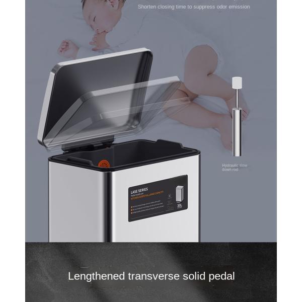 20 Liters 30 Liters 45 Liters Custom Kitchen Large Household Deodorant Commercial Stainless Steel Trash Can with Lid