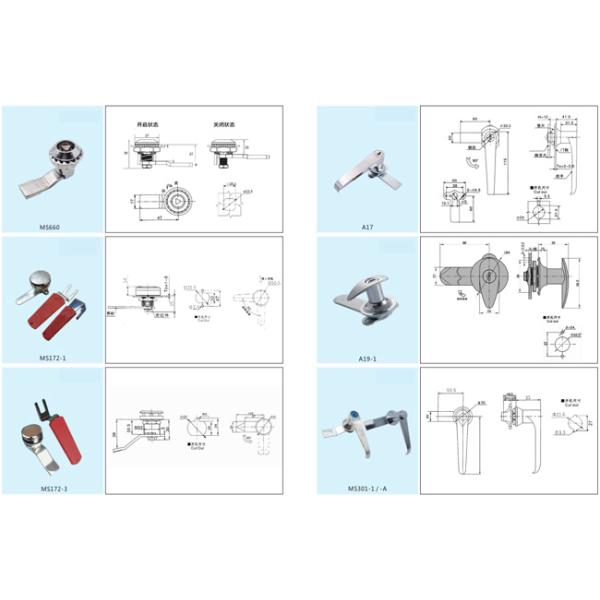 Yacht Ship Distribution Box Cabinet Door Lock Zinc Alloy Chrome Plated Recovery Type Cylindrical Lock Elevator Lock