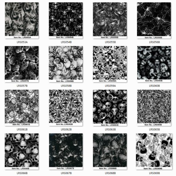 50cm 80cm 100cm Width Crackproof PVA Skull Hydro Dip Film
