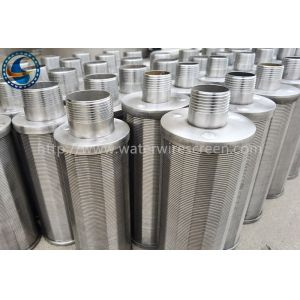 China 1.5X2mm SS316L Continuous Slot Wedge Wire Screen Nozzle on sale