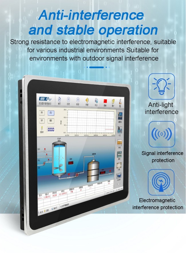 Touch Screen All in One Pc 15 Inch Ips Capacitive Professional Embedded Industrial Control Display