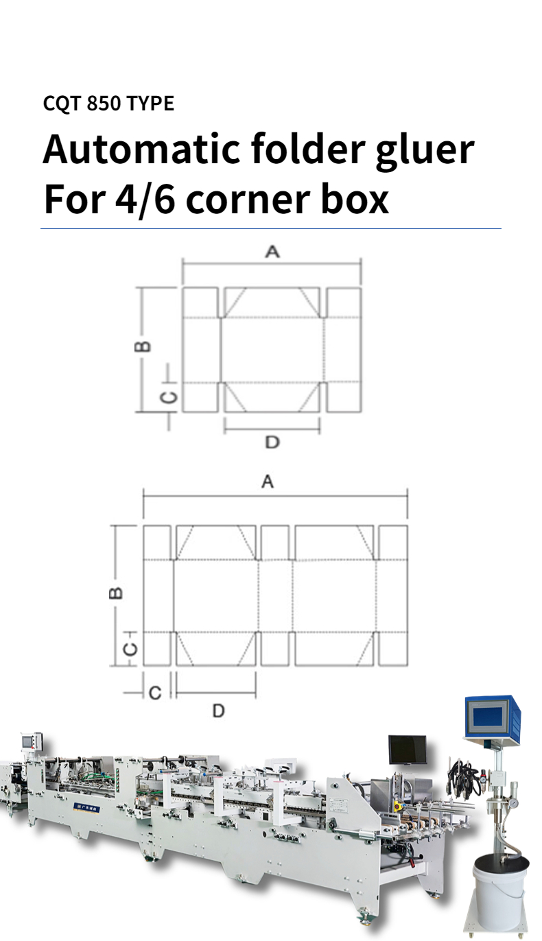 Machinery Hardware Automatic Folder Gluing Machine for Corrugated Carton Cardboard Box