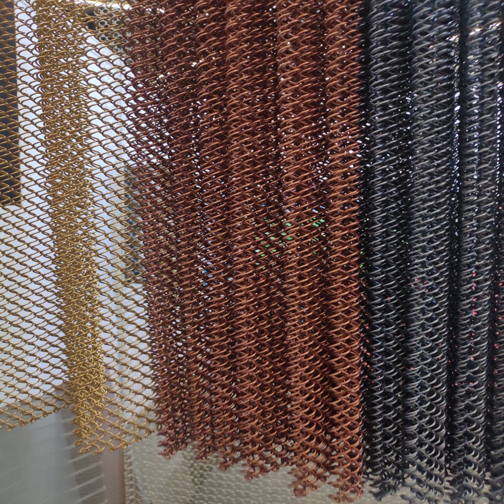 Aluminum Coil Drapery Woven Wire Mesh Metal Curtain For Home Decoration