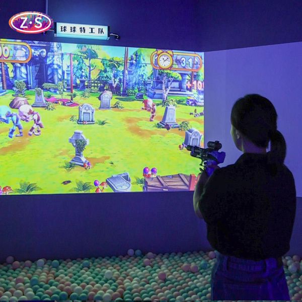 Quality Immersive 3D MultiBall Games Interactive Ball-Throwing Wall Projection Game for sale