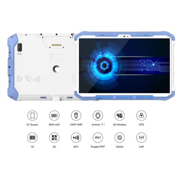 Bluetooth Android 7.0 Mobile Barcode Scanner Handheld Laser Barcode Scanner Handheld Fingerprint Reader