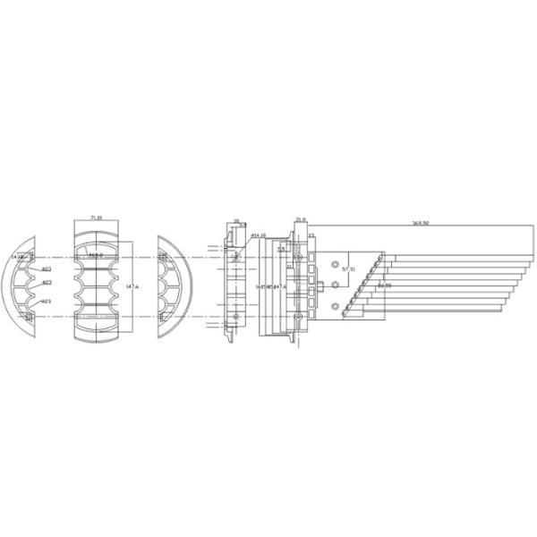 432 core IP68 Fiber Optic Splice Enclosure Vertical type mechanical sealing