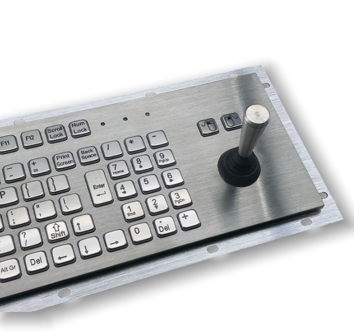Stainless steel IP65 waterproof dustproof Industrial Keyboard With Control Stick
