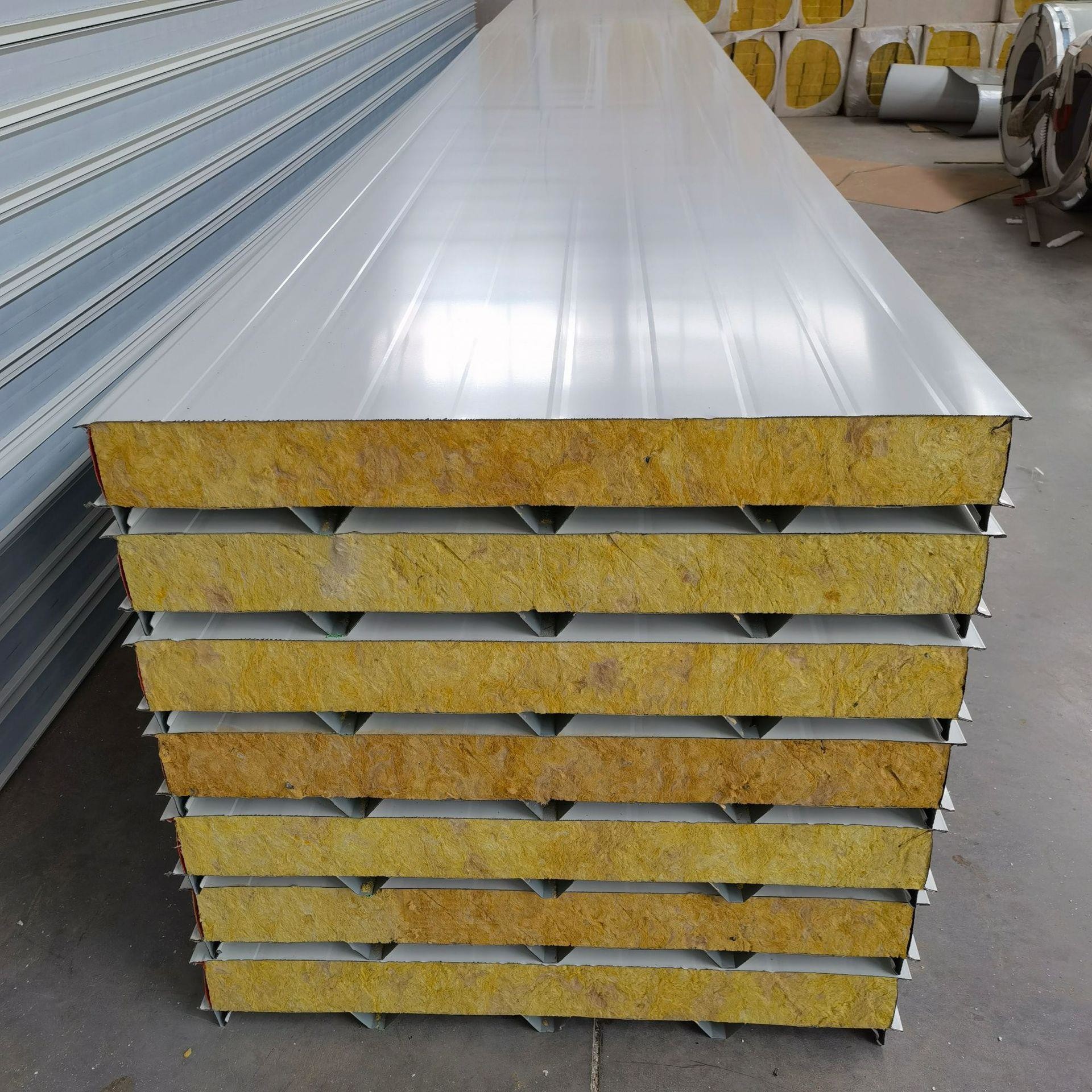 Composite Panels Rockwool Insulation Board Roof Ceiling 40-120kg/m3