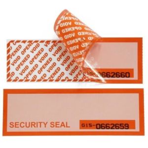 VOID material warranty void non removable labels,tamper evident honeycomb