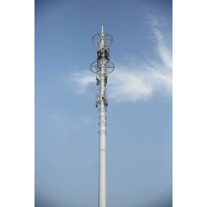 Mono Pole Galvanized Self Supporting Antenna Tower