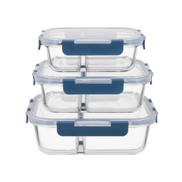 Buy cheap Divided Glass Food Container with Cool Lock PP Lid product