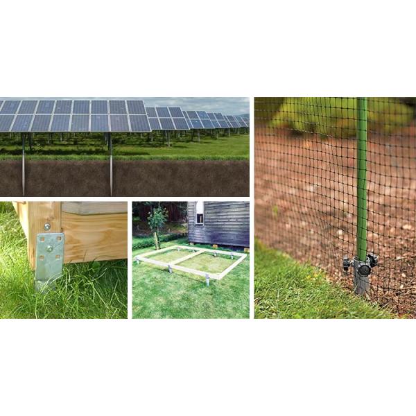 Lightweight Hot Dip Galvanized Steel Screw Anchors Steel Solar Energy System