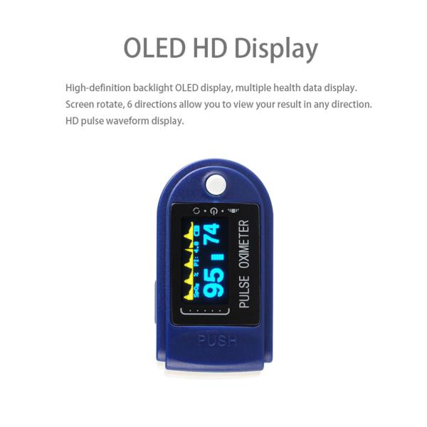 Home Portable Finger Clip Oximeter OLED Display 8 Seconds Fast Measurement
