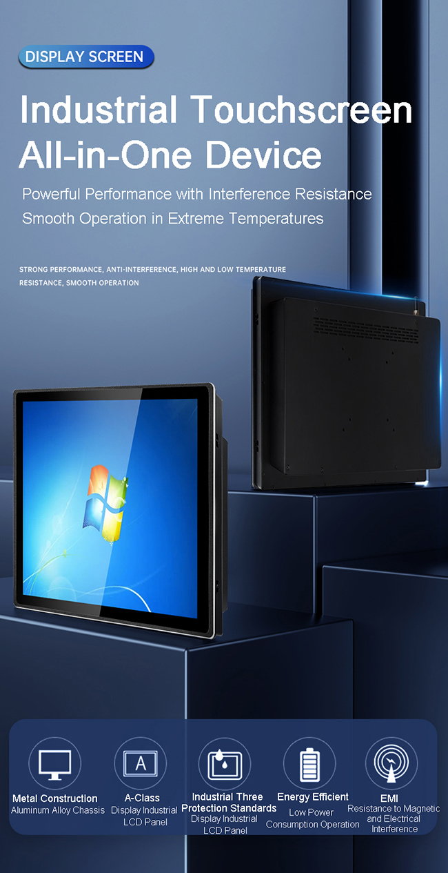 27 inch Outdoor Terminal Embedded High-brightness Screen1000nits TFT LCD Monitor Waterproof IP67 Explosion Proof for Marine Open Frame