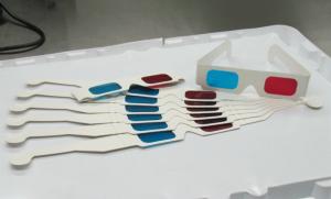 Buy cheap Disposable 3D Anaglyph Glasses Chromadetph , Paper Polarized Glasses product