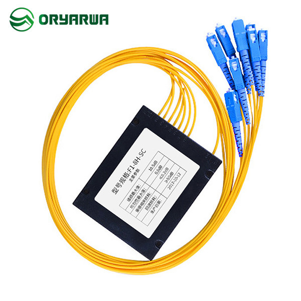 SM MM Fiber Optic 1x8 Cassette PLC Splitter ABS Material In FTTH