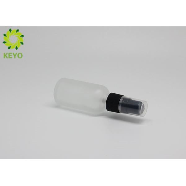 Cylindrical Frosted Glass Face Mist Bottle 30ml 1 OZ With Plastic Sprayer