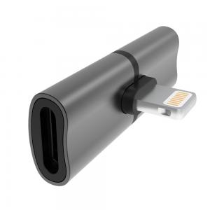 Buy cheap Black Dual Lightning Charger Headphone Adapter For IPhone XR X XS Max 7 8 Plus product