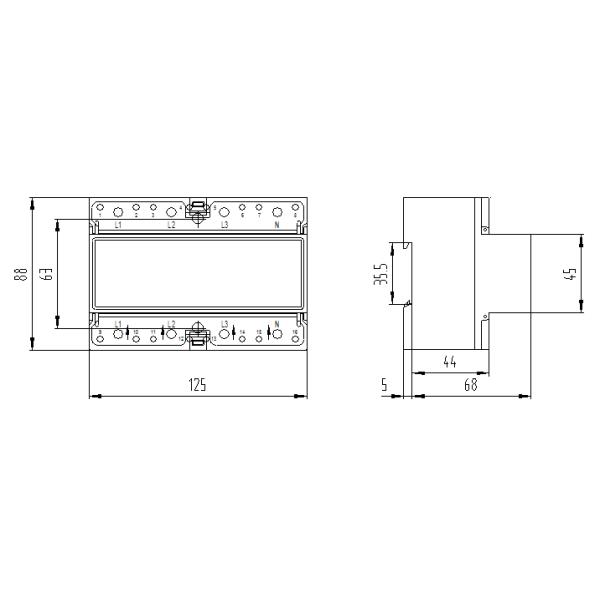 High Accuracy DIN Rail Energy Meter Din Rail Electricity Meter LCD Backlight Display